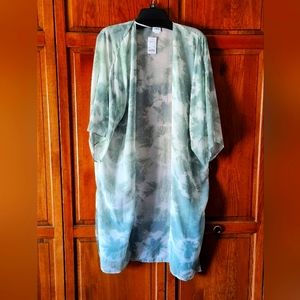 Sonoma Goods For Life Women's Kimono One Size Green White NWT